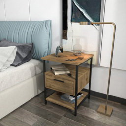 Decorotika Alba Oud and Black Nightstand - thumbnail 4