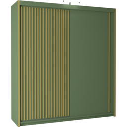 M N Furniture Parrison 2 Door Green Sliding Wardrobe 203cm - thumbnail 2