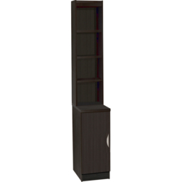 R White Cabinets Single Door Black Desk Height Cupboard with Hutch - thumbnail 2