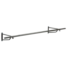 House of Home Black Wall-Mounted Clothes Rail 4ft - thumbnail 1
