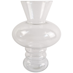 Leaf Bubble Clear Glass Vase 35cm