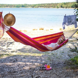 Amazonas Santana Pink Single Premium Traditional Cotton Garden Hammock Only - thumbnail 1