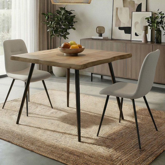Home Source Avara and Ashford Oak Woodgrain Effect and Off-White 2 Seater Dining Set - image 1