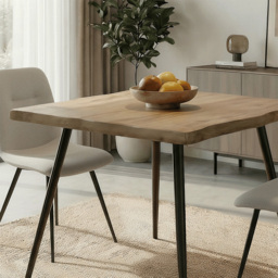 Home Source Avara and Ashford Oak Woodgrain Effect and Off-White 2 Seater Dining Set - thumbnail 4