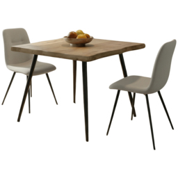 Home Source Avara and Ashford Oak Woodgrain Effect and Off-White 2 Seater Dining Set - thumbnail 2