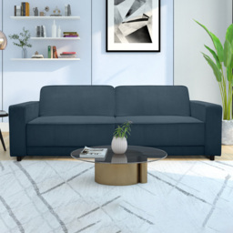Dorel Allie 3 Seater Blue Corduroy Sofa Bed - thumbnail 1