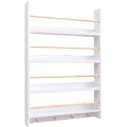 Noa and Nani Elene 4 Shelf Wall Mounted Bookcase with Hooks - thumbnail 2