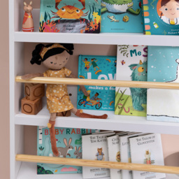 Noa and Nani Elene 4 Shelf Wall Mounted Bookcase with Hooks - thumbnail 4