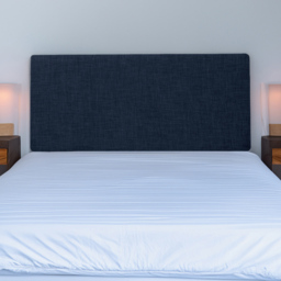 Bedmaster Valencia Super King Size Midnight Linen Plain Headboard