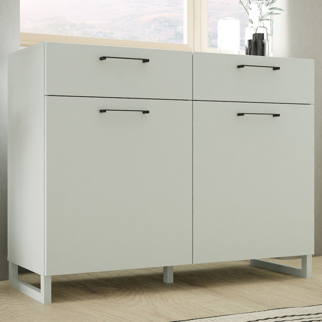 Florence Sali 2 Door 2 Drawer Light Grey Sideboard - image 1