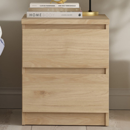 Furniture To Go Naia Jackson Hickory 2 Drawer Bedside Table - thumbnail 1