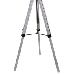Linen Grey Washed Wood Tripod Floor Lamp - thumbnail 3