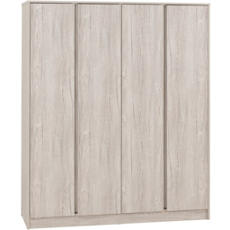 Seconique Malvern 4 Door Urban Snow Wardrobe - thumbnail 2