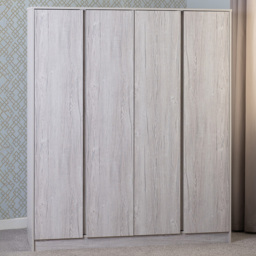 Seconique Malvern 4 Door Urban Snow Wardrobe - thumbnail 1