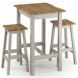 Core Products Corona 2 Seater High Breakfast Table Set Grey - thumbnail 2