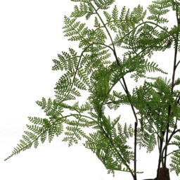 Leaf Moss Base Natural Fern Foliage Artificial Plant with Copper Metal Planter 150cm - thumbnail 4