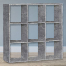Florence Mauro 6 Shelf Concrete Grey Bookshelf