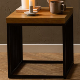 Florence Strington Black and Oak Side Table
