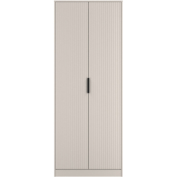 Crowndale Fluted 2 Door Kashmir Matt Tall Wardrobe Ready Assembled - thumbnail 2