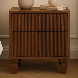 Artisan Furniture Louvre Oak 2 Drawer Mango Wood Bedside Unit - thumbnail 1