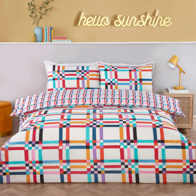 Tate Check Duvet Set Double - image 1