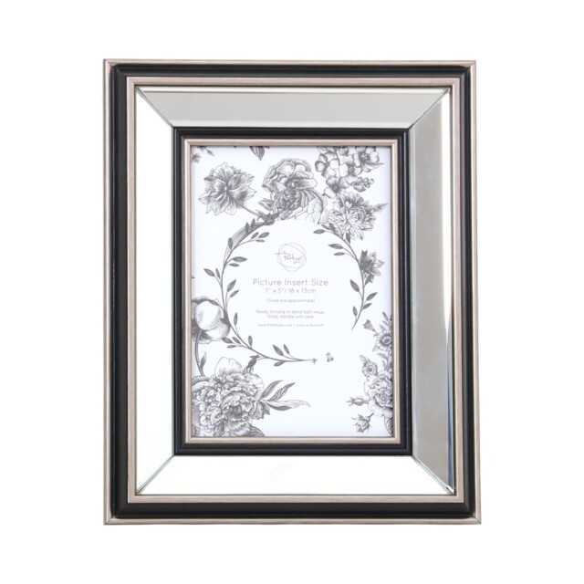 Mode Mirrored Photo Frame Silver 6 x 4in - image 1