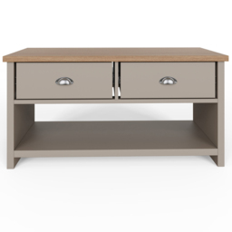 GFW Lancaster Grey 2 Drawer Coffee Table - thumbnail 2