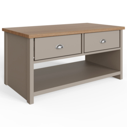 GFW Lancaster Grey 2 Drawer Coffee Table - thumbnail 3