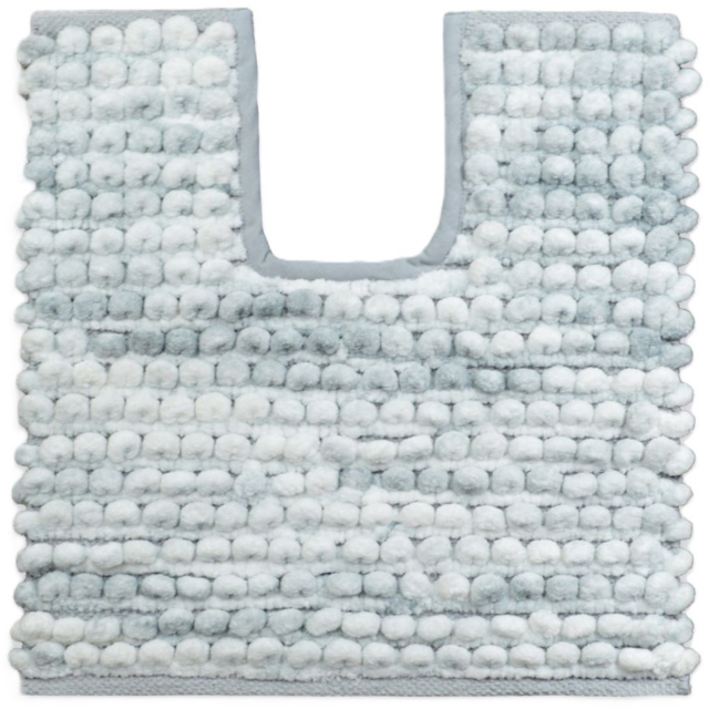 Allure Bath Fashions Grey Marble Effect Non Slip Chunky Bobble Toilet Mat - image 1