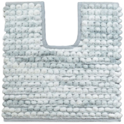 Allure Bath Fashions Grey Marble Effect Non Slip Chunky Bobble Toilet Mat - thumbnail 1
