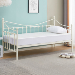 Portland Single White Metal Day Bed without Trundle