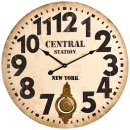 Premier Housewares Vintage Style Round Wall Clock 58cm