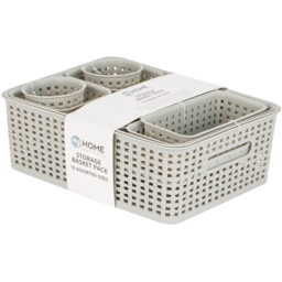 Single My Home 10 Piece Storage Basket in Assorted styles