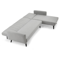 Home Detail Clinton Double Sleeper Light Grey Sofa Bed with Chaise - thumbnail 3