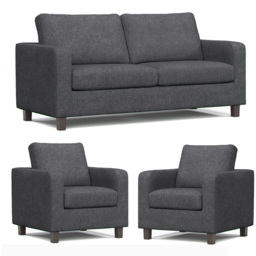 York Grey Turin 5 Seater Sofa Suite - thumbnail 2
