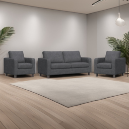 York Grey Turin 5 Seater Sofa Suite - thumbnail 1