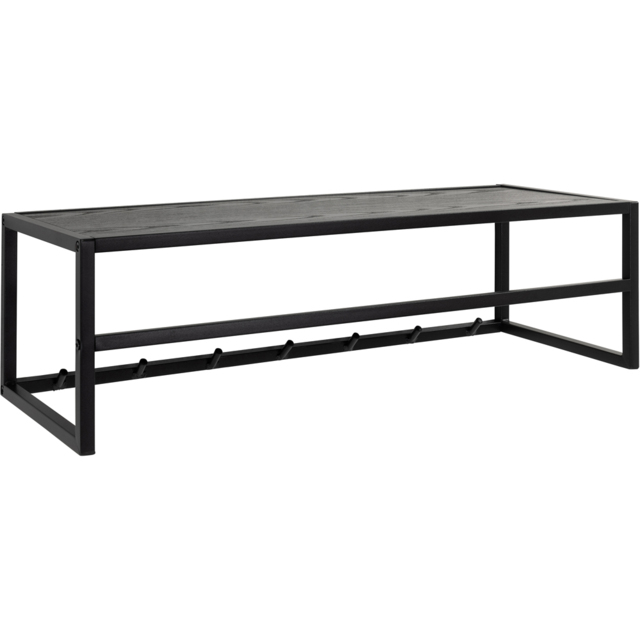 Florence Seaford Single Shelf Black and Oak Coat Rack - image 1