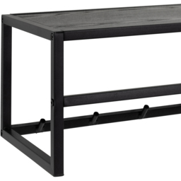 Florence Seaford Single Shelf Black and Oak Coat Rack - thumbnail 4