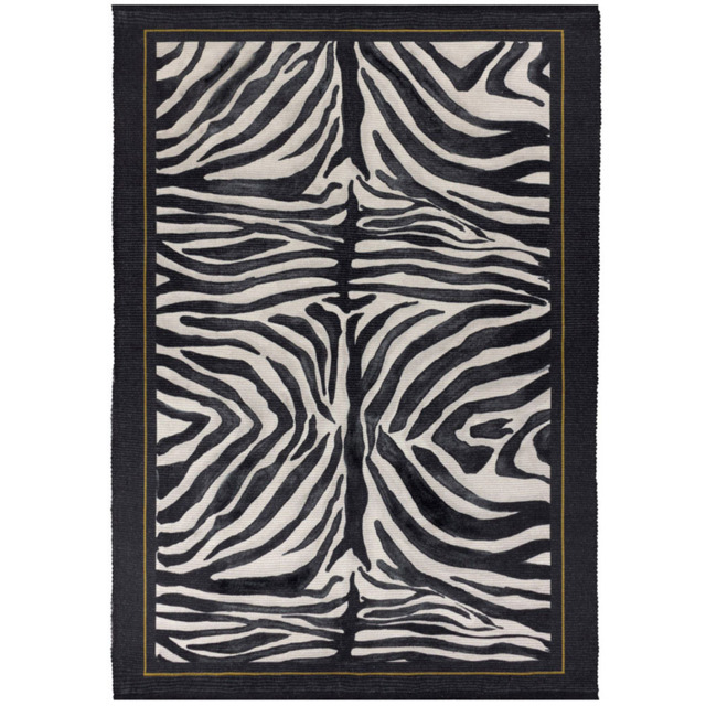 Paoletti Leopardis Multicolour Zebra Printed Indoor and Outdoor Rug 170 x 170cm - image 1