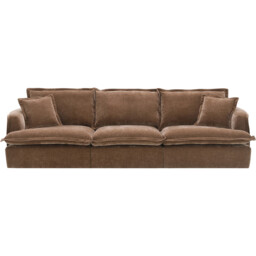 Molly 3 Seater Sofa with Ottoman - Brown - thumbnail 4