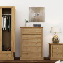 Devon 5 Drawer Oak Chest of Drawer - thumbnail 3