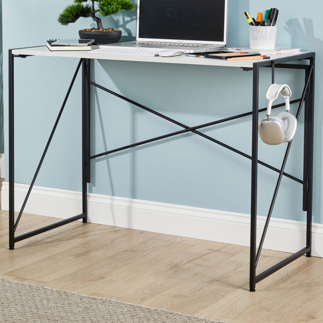 Home Source Brampton White Folding Computer Desk - image 1
