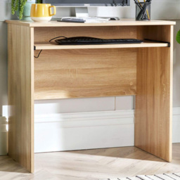Home Source Newport Oak Effect Computer Desk with Keyboard Tray