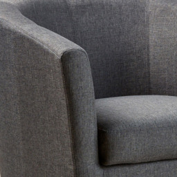 Home Source Bedford Charcoal Small Padded Tub Armchair - thumbnail 4