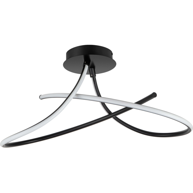 Cosylyte Carter Matt Black 2 Light Curved Ceiling Light - image 1