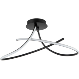 Cosylyte Carter Matt Black 2 Light Curved Ceiling Light