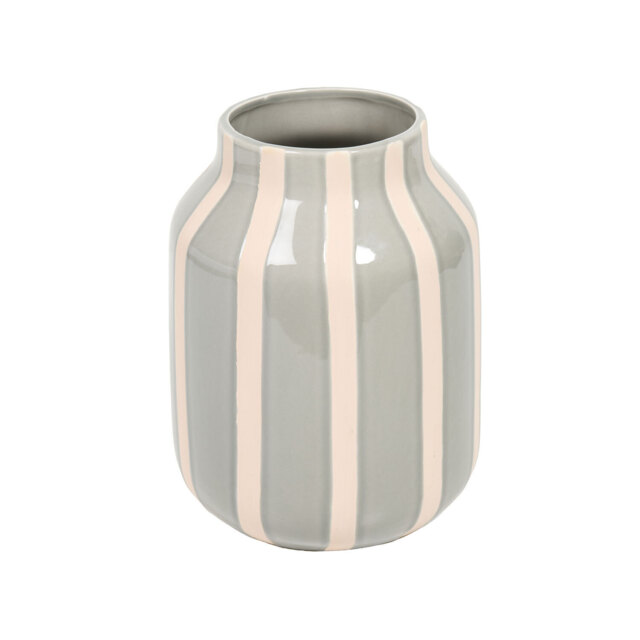Sofia Striped Ceramic Vase Blue - image 1