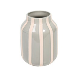 Sofia Striped Ceramic Vase Blue