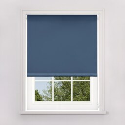 Navy Blue Blackout Roller Blind - 90cm - thumbnail 3