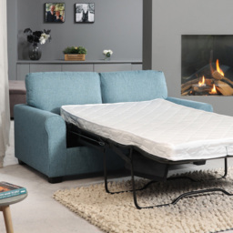 Dawson 2 Seater Teal Fabric Sofa Bed - thumbnail 3